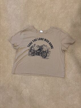 Women's cropped t-shirt angel energy size large